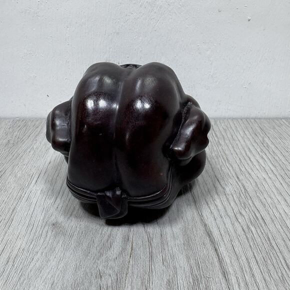 Carved Wooden Small Weeping Buddha Sculptures 3" Tall Figure Statue - Picture 4 of 7